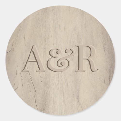 Ash Wooden effect Sticker monogram