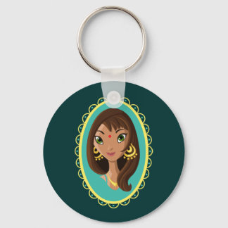 Asha the Indian Beauty Keychain
