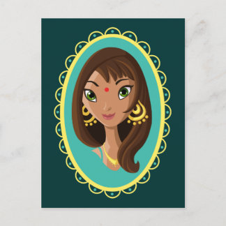 Asha the Indian Beauty Postcard