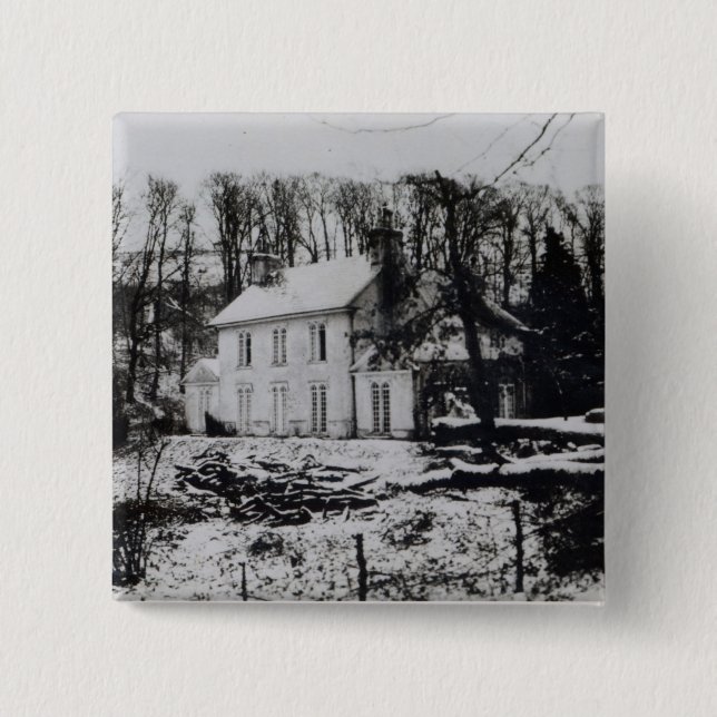 Asham House near Beddingham in East Sussex Pinback Button (Front)