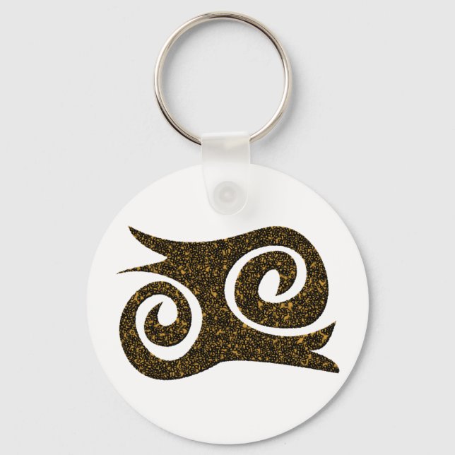 Ashanti Symbol Mut Adinkra Keychain (Front)