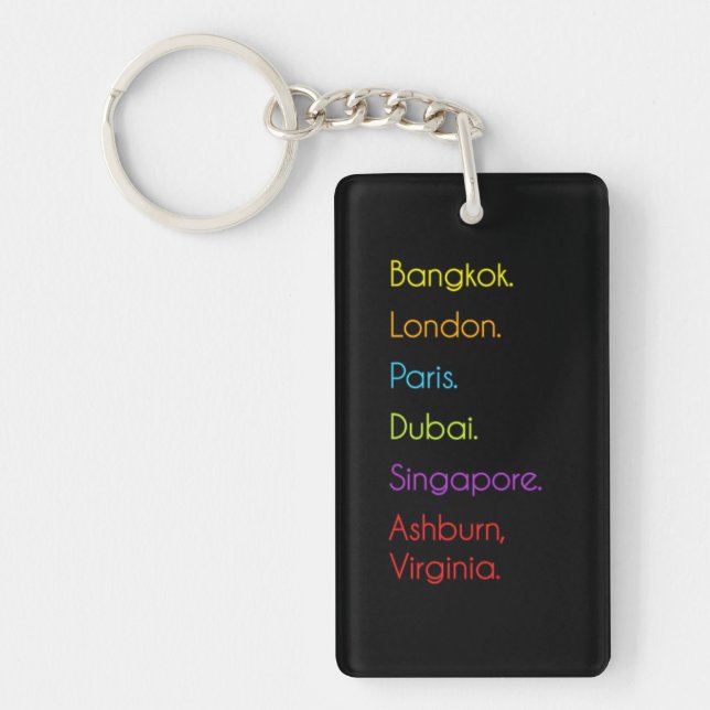 Ashburn, Virginia Keychain (Front)