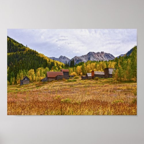 Ashcroft Colorado Mining Ghost Town Poster