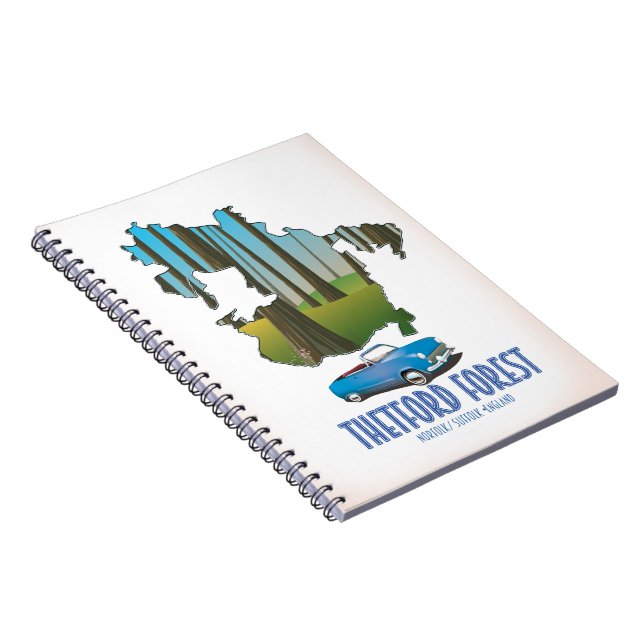 ashdown forest sussex map travel poster map notebook (Right Side)