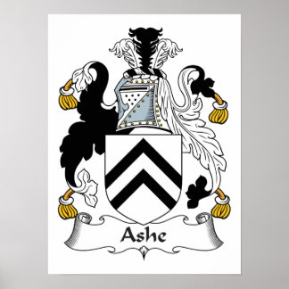 Ashe Family Crest Poster
