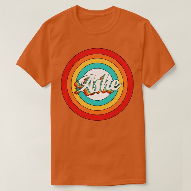 Ashe Name Shirt Vintage Ashe Circle (Design Front)
