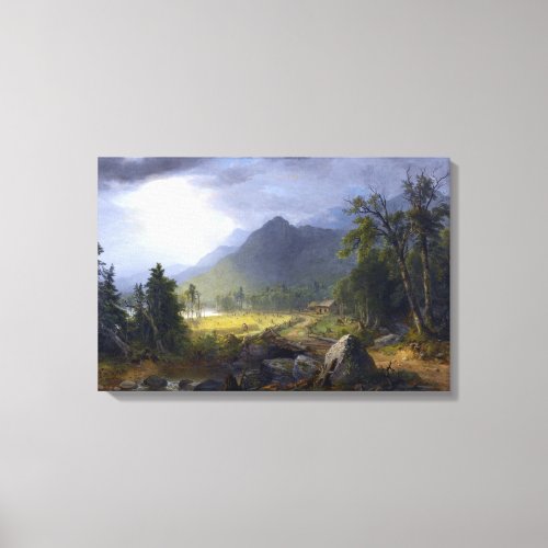 Asher B Durand The First Harvest in the Wildernes Canvas Print
