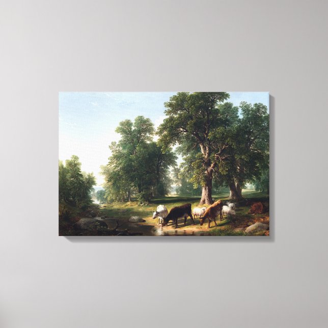 Asher Brown Durand Summer Afternoon Canvas Print (Front)