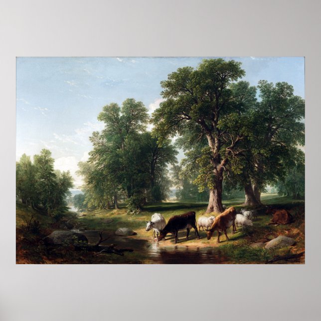 Asher Brown Durand Summer Afternoon Poster (Front)