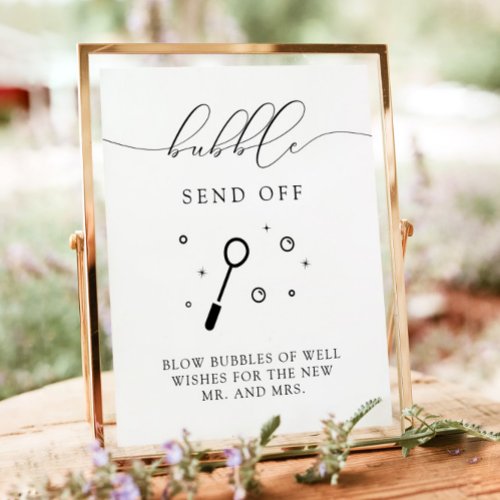 ASHER Calligraphy Bubble Send Off Wedding Sign