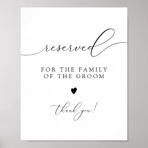 ASHER Calligraphy Reserved for Family of The Groom Poster