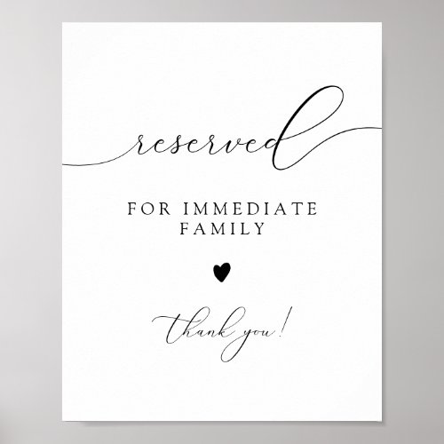 ASHER Calligraphy Reserved for Immediate Family Poster