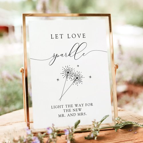 ASHER Calligraphy Wedding Sparkler Send Off  Poster