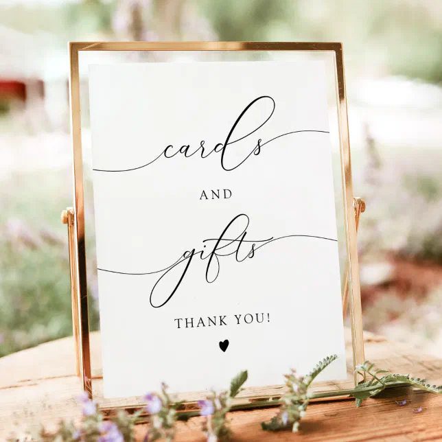 ASHER Elegant Calligraphy Cards and Gifts Sign | Zazzle
