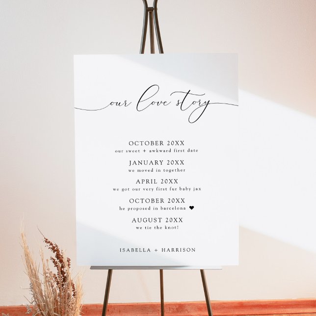 ASHER Elegant Calligraphy Our Love Story Wedding Foam Board (Creator Uploaded)
