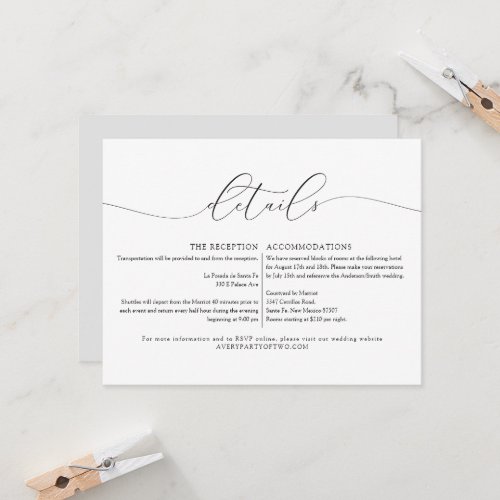 ASHER Modern Elegant Calligraphy Script Details Invitation