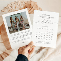 ASHER Modern Script Calendar Maid Honor Proposal I