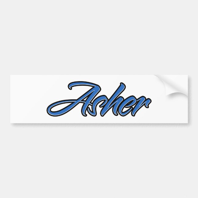 Asher Name blue Aufkleber Sticker Autoaufkleber (Front)