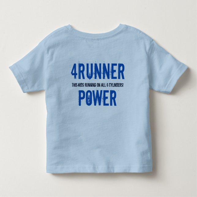 Asher's This Kids Running On All 6 Cylinders Toddler T-shirt (Back)