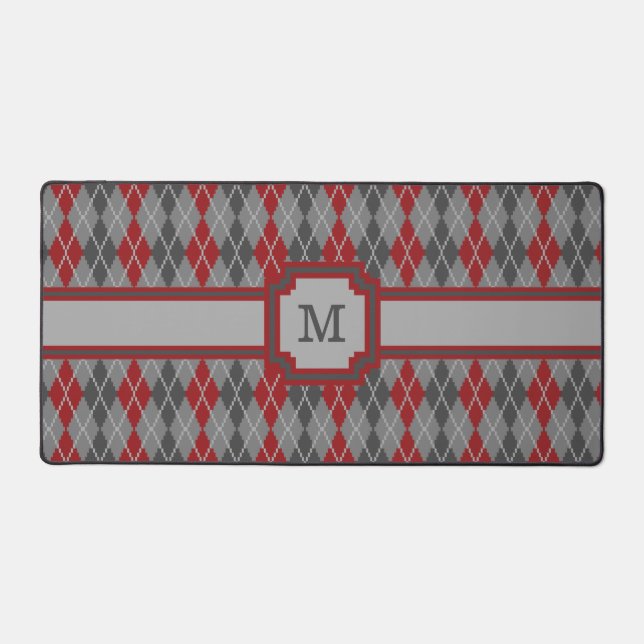 Ashes and Embers Argyle Desk Mat (Front)