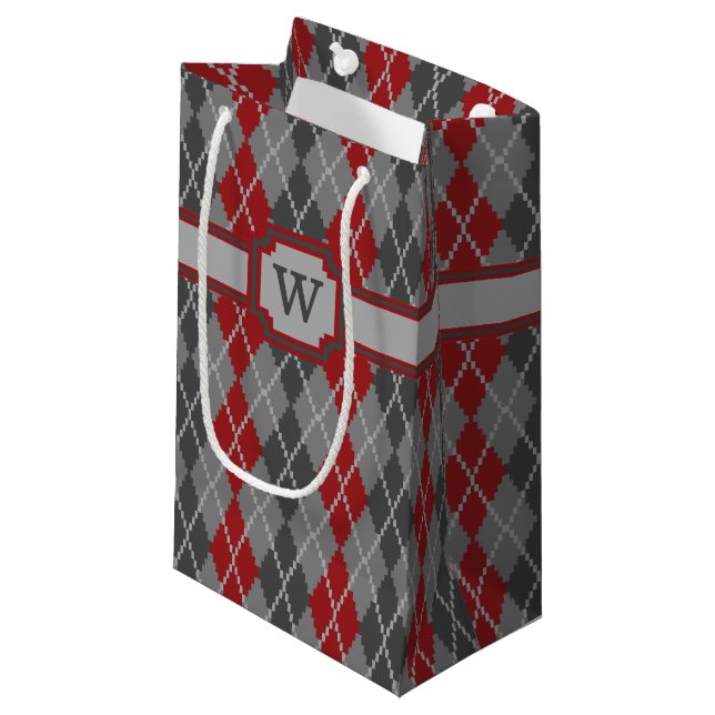Ashes and Embers Argyle Gift Bag (Front Angled)
