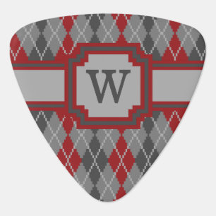 Ashes and Embers Argyle Guitar Pick