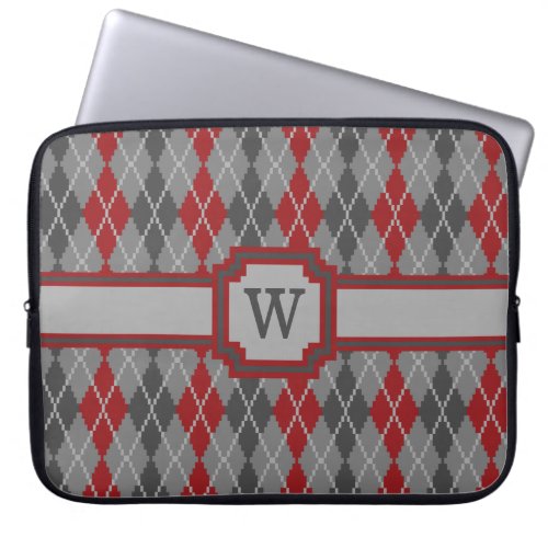 Ashes and Embers Argyle Laptop Sleeve