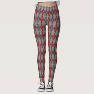 Ashes and Embers Argyle Leggings