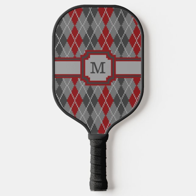 Ashes and Embers Argyle Pickleball Paddle (Front)