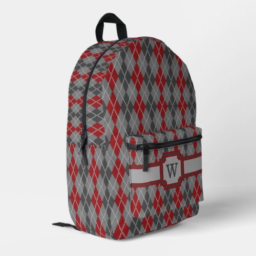 Ashes and Embers Argyle Printed Backpack