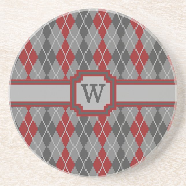 Ashes and Embers Argyle Sandstone Coaster (Front)