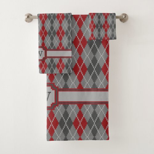 Ashes and Embers Argyle Towel Set