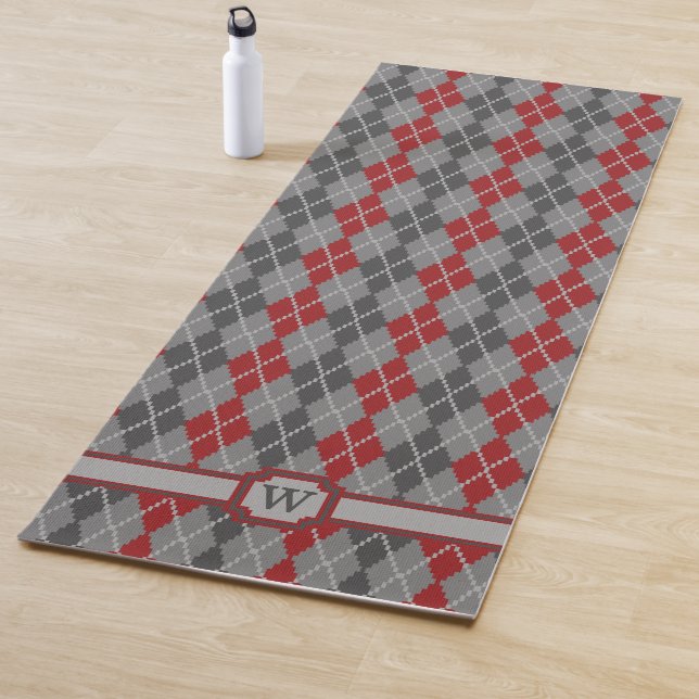 Ashes and Embers Argyle Yoga Mat (In Situ)