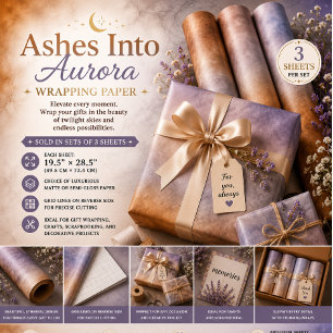 Ashes Into Aurora Wrapping Paper Sheets