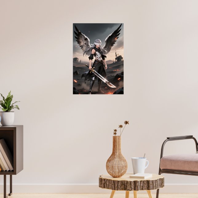Ashes of Grace – Fallen Angel Warrior Poster (Living Room 3)