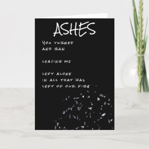 Ashes Poem Separation Holiday Card