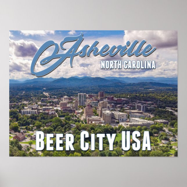 🍺 Asheville Beer City USA Poster (Front)