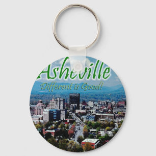 Asheville...Different is good! Keychain