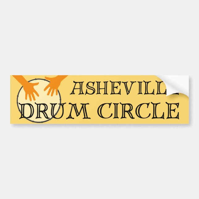 Asheville Drum Circle Bumper sticker (Front)