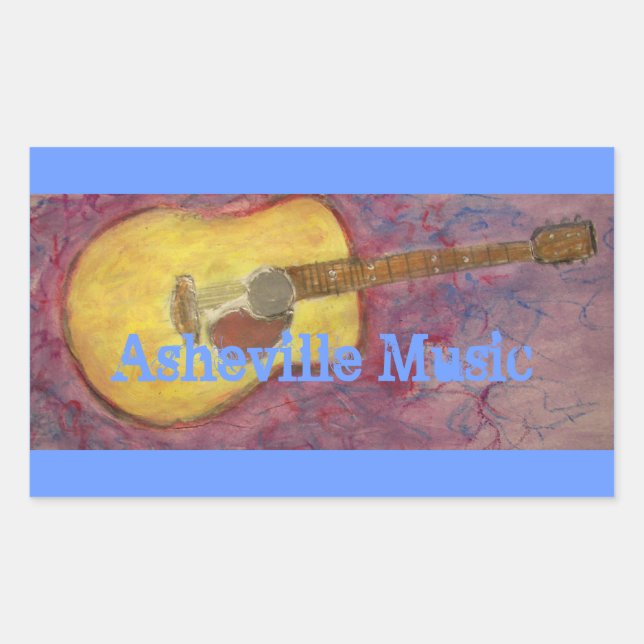 Asheville Music Rectangular Sticker (Front)
