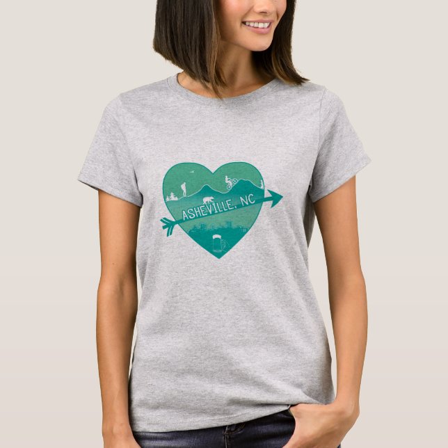 Asheville, NC T-Shirt - Green (Front)