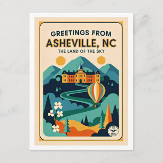 Asheville NC The Land of the Sky Postcard
