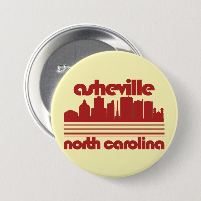 Asheville,North Carolina Button (Front & Back)