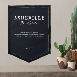 Asheville North Carolina City Pennant Wall Decor