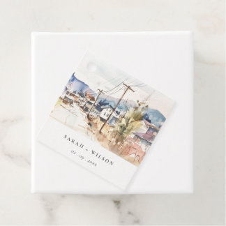 Asheville, North Carolina Landscape Wedding Favor Tags