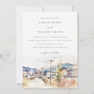Asheville, North Carolina Landscape Wedding Invitation