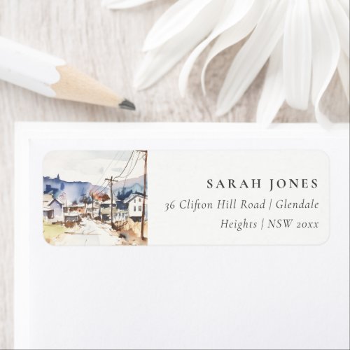 Asheville, North Carolina Landscape Wedding Label