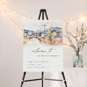 Asheville North Carolina Landscape Wedding Welcome Foam Board