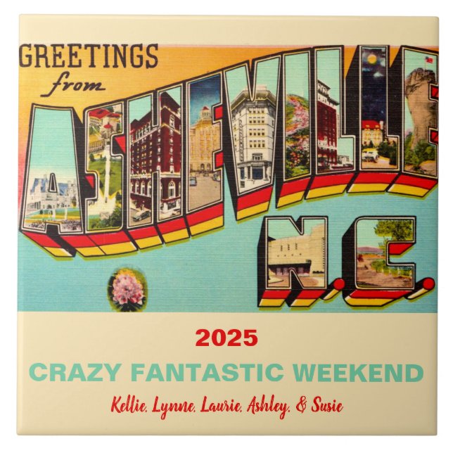 Asheville North Carolina Memory Tile (Front)