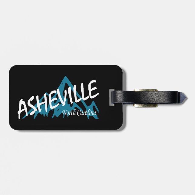 Asheville North Carolina Mountains Luggage Tag (Back Horizontal)